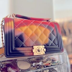 Multicolor Quilted Women's Bag